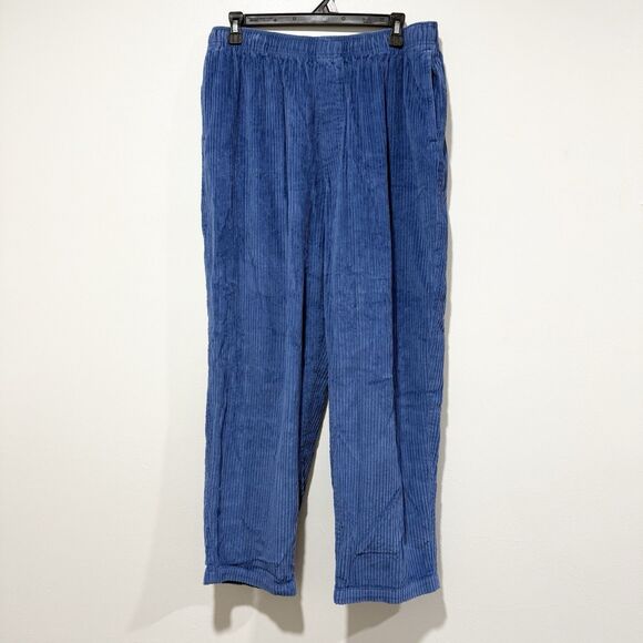 Urban Outfitters Corduroy Blue 100% Cotton Pants Women Size Large - Picture 1 of 6